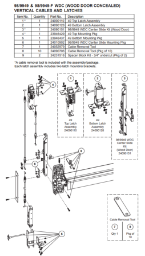 98/9949 & 98/9949-F WDC (Wood Door Concealed) Vertical Cables And Latches 98/9949 & 98/9949-F WDC (Wood Door Concealed) Vertical Cables And Latches