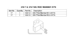 376-T & 376-T-BE ROD MEMBER KITS 376-T & 376-T-BE ROD MEMBER KITS