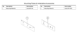 LCN 4040XPT Diagram 3 showing screw packs and mounting plates