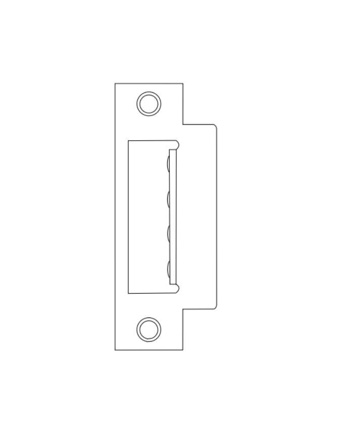 Picture of A8737-1 Standard 1-1/4" Lip Strike, Curved Lip