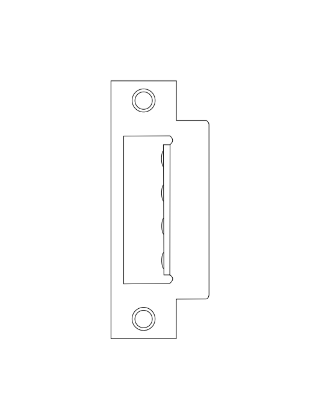 Picture of A8737-3 MA Series 1-9/16 Lip Strike, For 2-1/4 Inch Thick Door