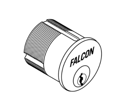 Picture of 990, 1-3/4" Mortise Cylinder, Falcon M Non-Deadbolt Functions Cam (A09897-000-00 (4)), 6-Pin G Keyway, Keyed Different, 2 Cut Keys