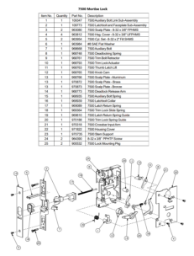 7500 Mortise Lock 7500 Mortise Lock