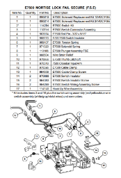 E7500 Mortise Lock Fail Secure (F.S.E.) E7500 Mortise Lock Fail Secure (F.S.E.)