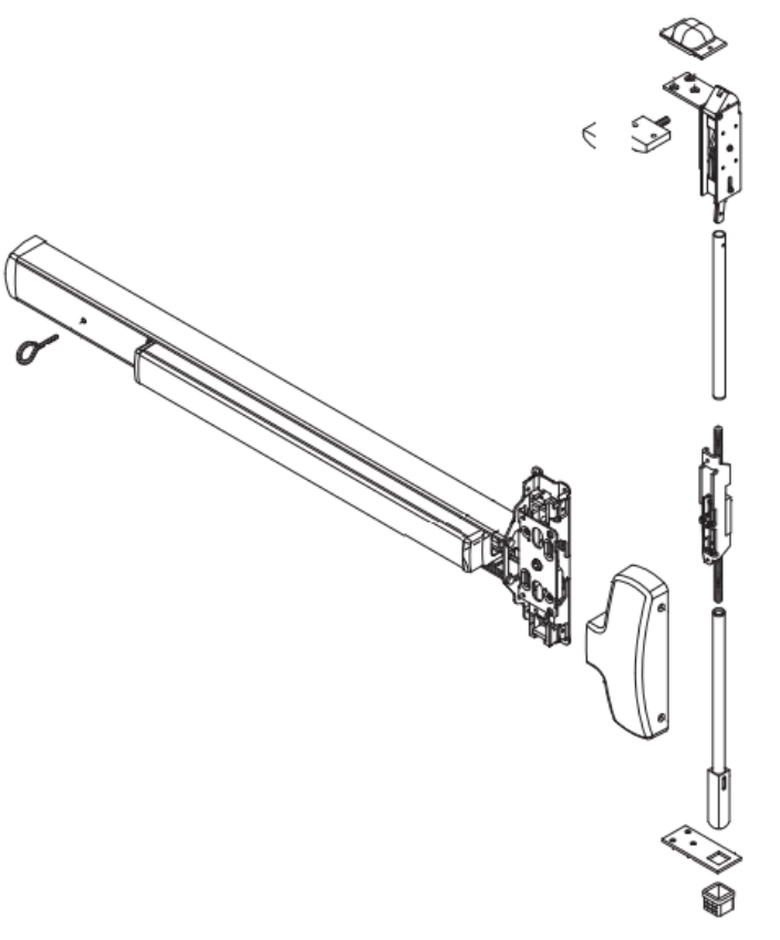 Picture of 25-C Concealed vertical rod Panic/Fire Device