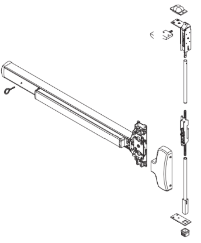Picture of (F)24-C  CVR concealed vertical rod exit device