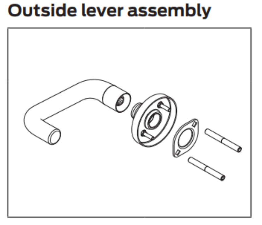 Picture of 09-506 LON Outside Lever Assembly For L Series