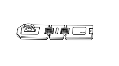 Picture of 855118 High Security Hasp, Double Hinge, 7-3/4 x 1-3/4 Inch