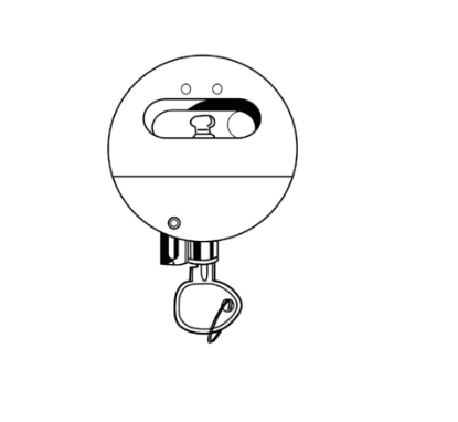 Picture of 855156 Padlock, Shackle-less, 2-7/8" Dia