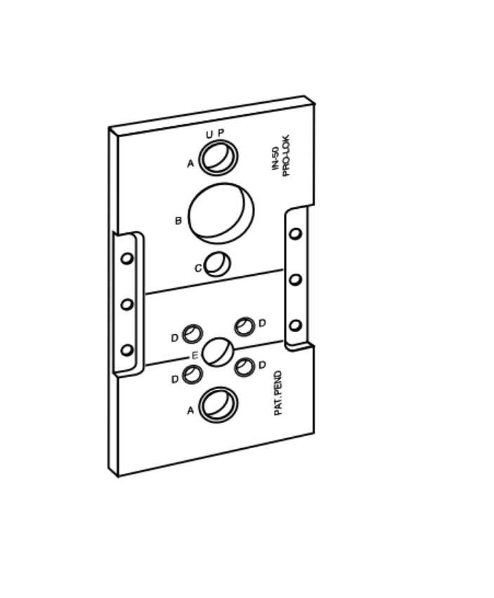 Picture of 40-227 Door Prep Installation Template, L series