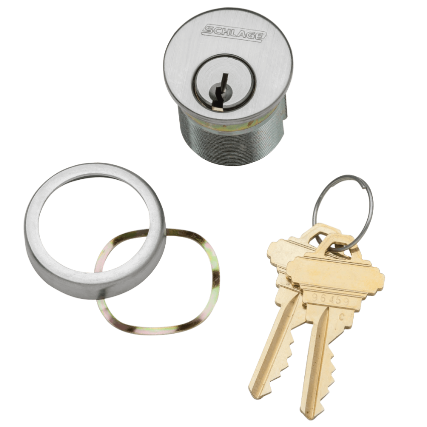Picture of 20-001 Mortise Cylinder with compression ring and spring