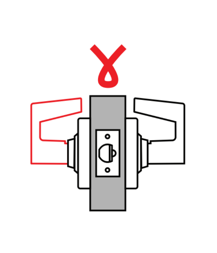 Picture of ND12EL Exit lock— electrically locked outside lever (fail safe)