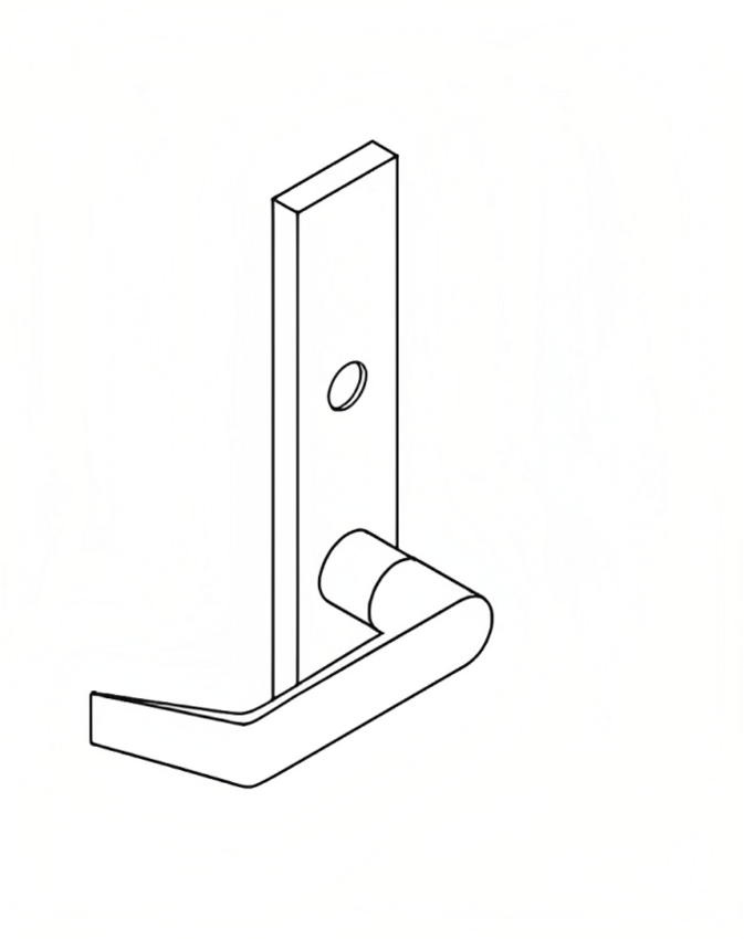 Picture of 09-551 Lever w/Escutcheon for L Series (Emergency turn)