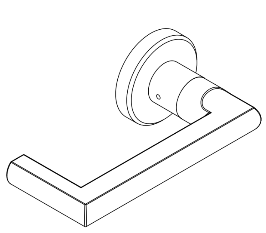 Picture of 09-401 Exterior Lever, w/Retaining Clip & Insertion Tool, For L Series
