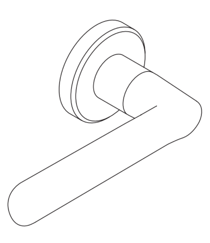 Picture of 09-401 Exterior Lever, w/Retaining Clip & Insertion Tool, For L Series