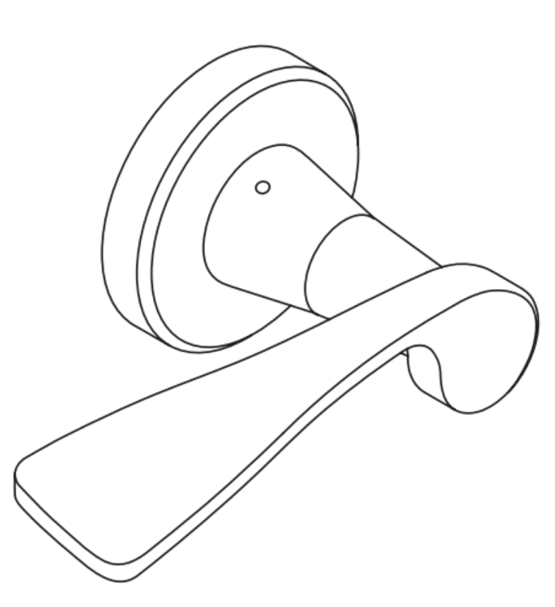 Picture of 09-401 Exterior Lever, w/Retaining Clip & Insertion Tool, For L Series