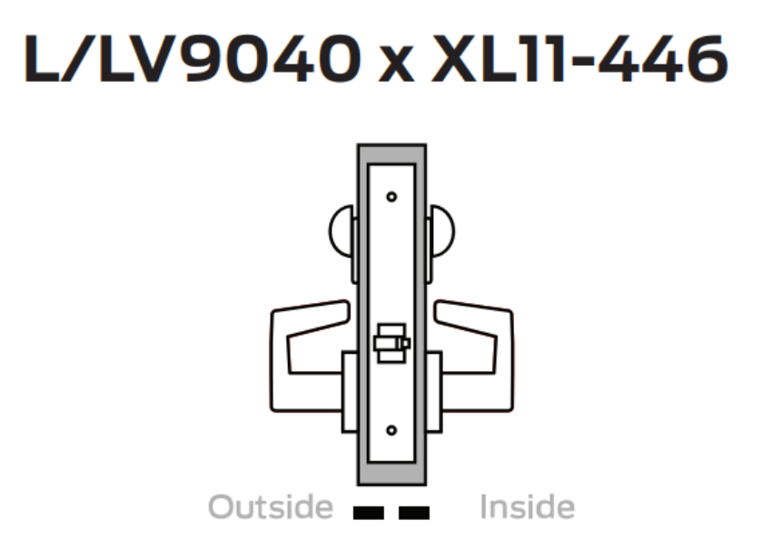 Picture of L9040 x XL11-446 Privacy with thumbturn both sides