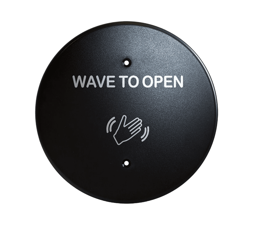 Picture of 8310-813R Touchless Actuator, Black Round, Wave Icon and Text