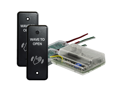 Picture of 8310-3813JW Touchless Actuator, Black Jamb, Wave Icon and Text Kit