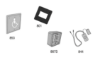 Picture of 8310-3853WS Actuator, Wall Mount, Logo, Wireless, Surface, 4-3/4" x 4-3/4"