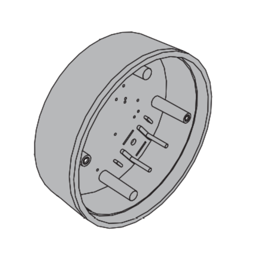 Picture of 8310-3856WS Actuator, Wall Mount, Logo, Wireless, Surface, 4-1/2" Round