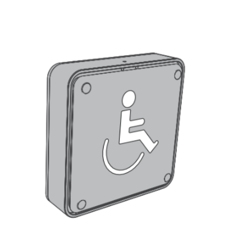 Picture of 8310-853WP Actuator, Wall Mount, Logo, Wireless, 4-3/4" x 4-3/4"