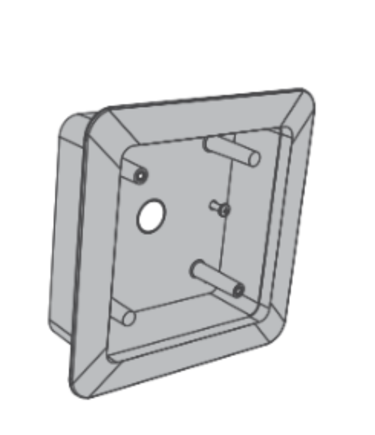 Picture of 8310-3853WF Actuator, Wall Mount, Logo, Wireless, Flush, 4-3/4" x 4-3/4"