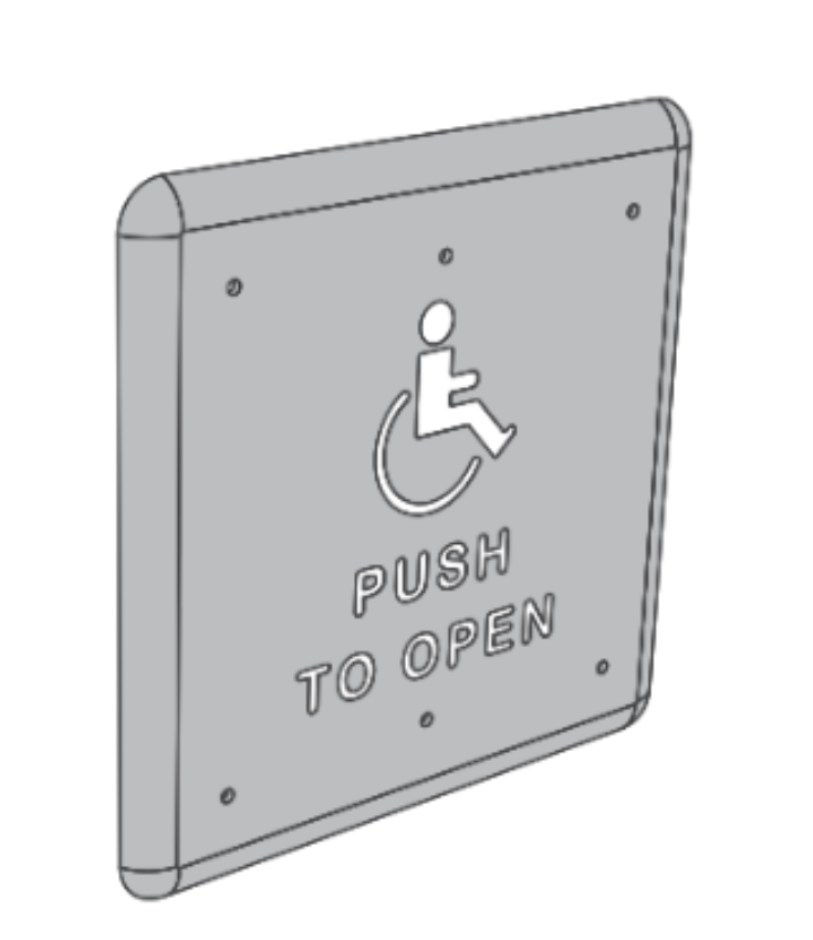 Picture of 8310-3853TWS Actuator, Wall Mount, Logo, Text, Surface, 4-3/4" x 4-3/4"