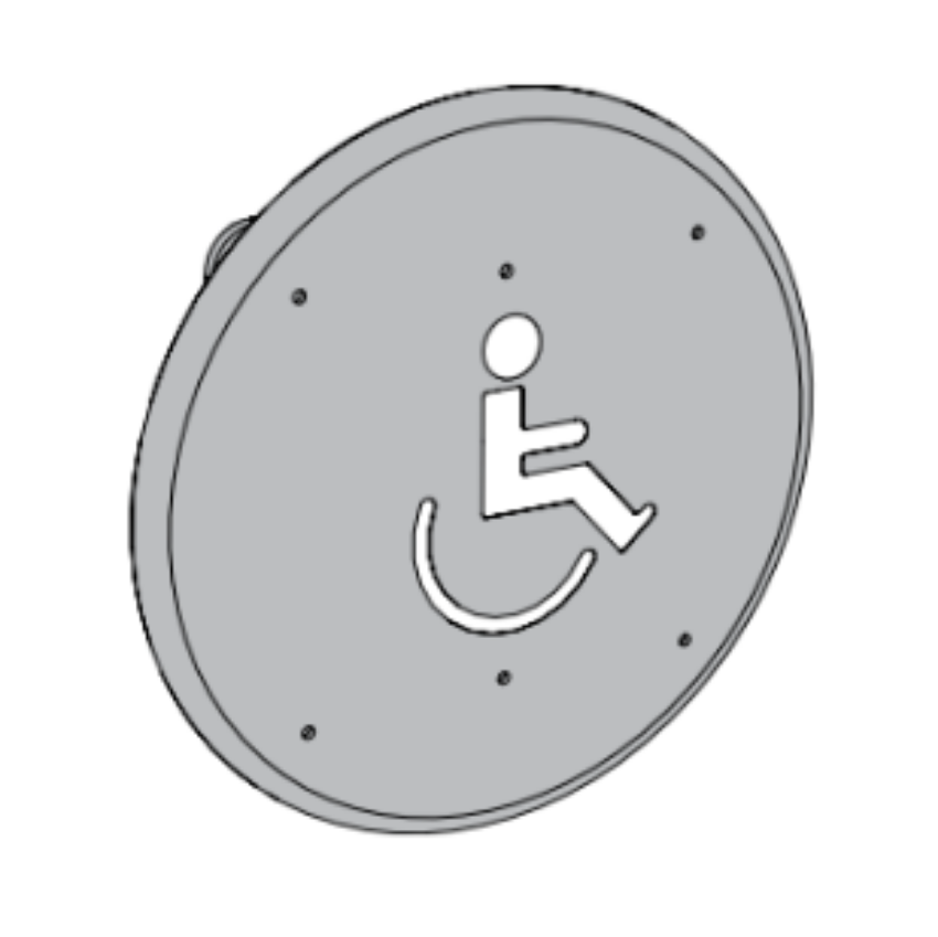 Picture of 8310-852 Actuator, Wall Mount, Logo, 6" Round