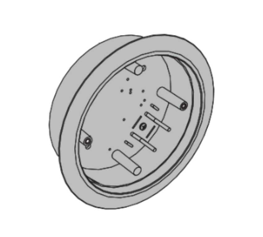 Picture of 8310-3852WF Actuator, Wall Mount, Logo, Wireless, Flush, 6" Round