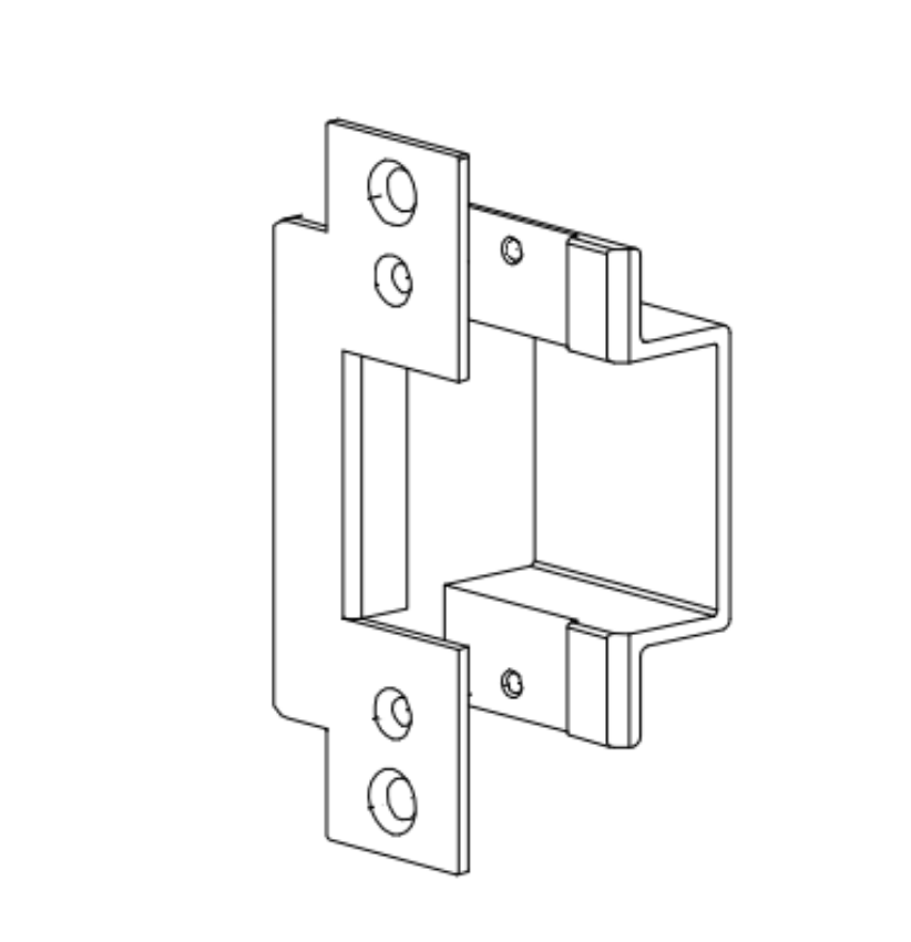 Von Duprin 576B Mortise Lock Strike for 2-1/4 inch double doors