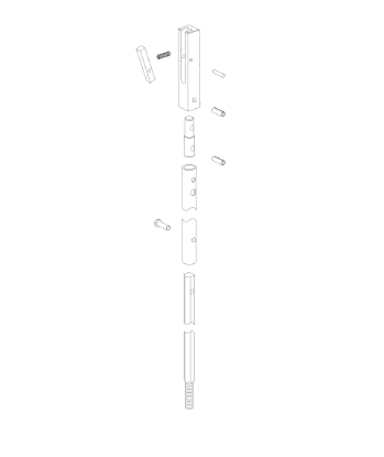 Von Duprin 050110 5547WDC Top Rod Kit for 6 foot 8 inch to 8 foot doors
