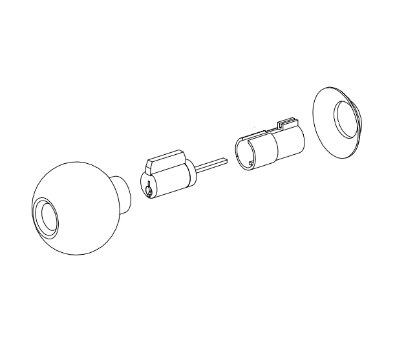 Von Duprin 109873 210K Cylinder Knob Sub-Assembly