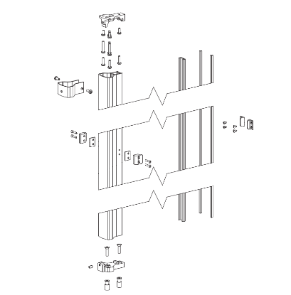 Von Duprin 050241 9954 fitting set for mullion hardware
