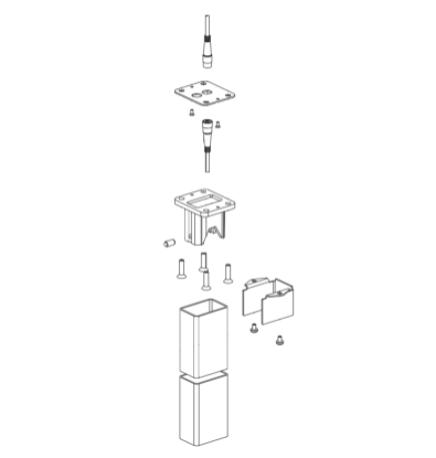Von Duprin 050371 4754/4854 fitting set for compatible mullion assemblies