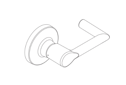 Picture of A30753-00-BRK T Series Closed Boardwalk Lever, Inside, w/ Set Screw