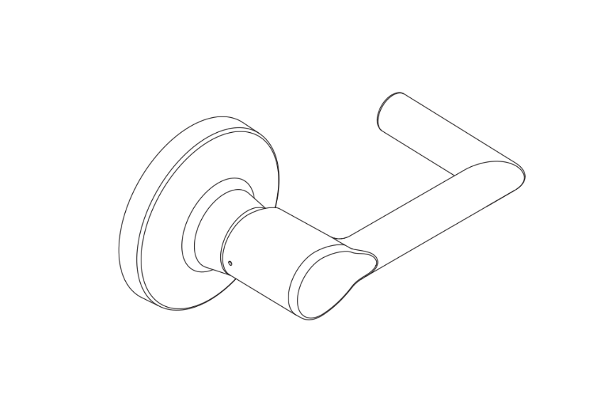 Picture of A30753-00-BRK T Series Closed Boardwalk Lever, Inside, w/ Set Screw