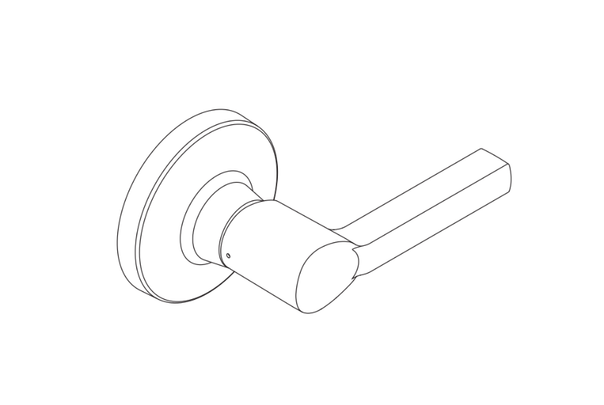 Picture of A30753-00-LAT T Series Outside Closed Lever, Inside, w/ Set Screw