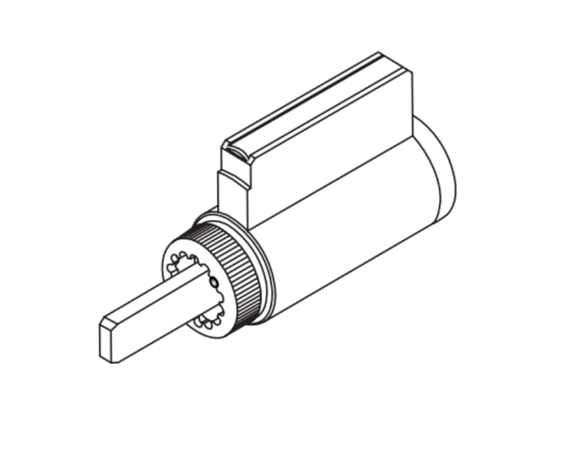 Picture of A23171-06 Key in Lever Cylinder, RU/T Series, 7-Pin