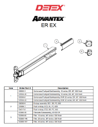 Detex ER / EX Series Parts Diagram