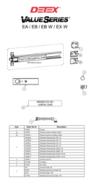 Detex Exit Alarm Series (EB-EA-EX-EBxW) Parts Diagram