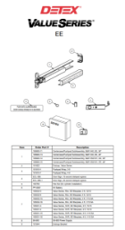 Detex Delayed Egress Series (EE) Parts Diagram