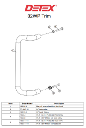 Detex 02WP Trim Parts Diagram