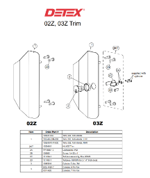 Detex 02Z Series Parts Diagram