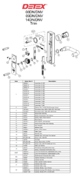 Detex 08DN/DNV Series Parts Diagram