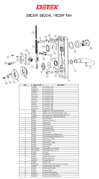 Detex  08D2W Series Parts Diagram (LHR Shown)