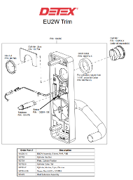 Detex EU2W Series Parts Diagram