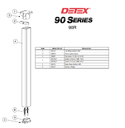 Detex F90R / 90R Series Parts Diagram