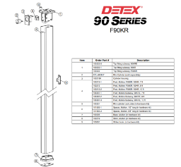 Detex F90KR / 90KR Series Parts Diagram