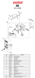 Detex ECL230D Series Parts Diagram